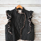 LEOPARD PRINT BLACK VEST