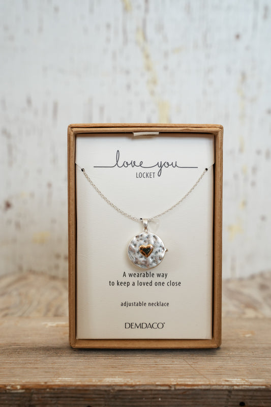 LOVE YOU LOCKET NECKLACE | SILVER
