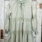 LONG SLEEVE MINERAL WASHED SAGE DRESS