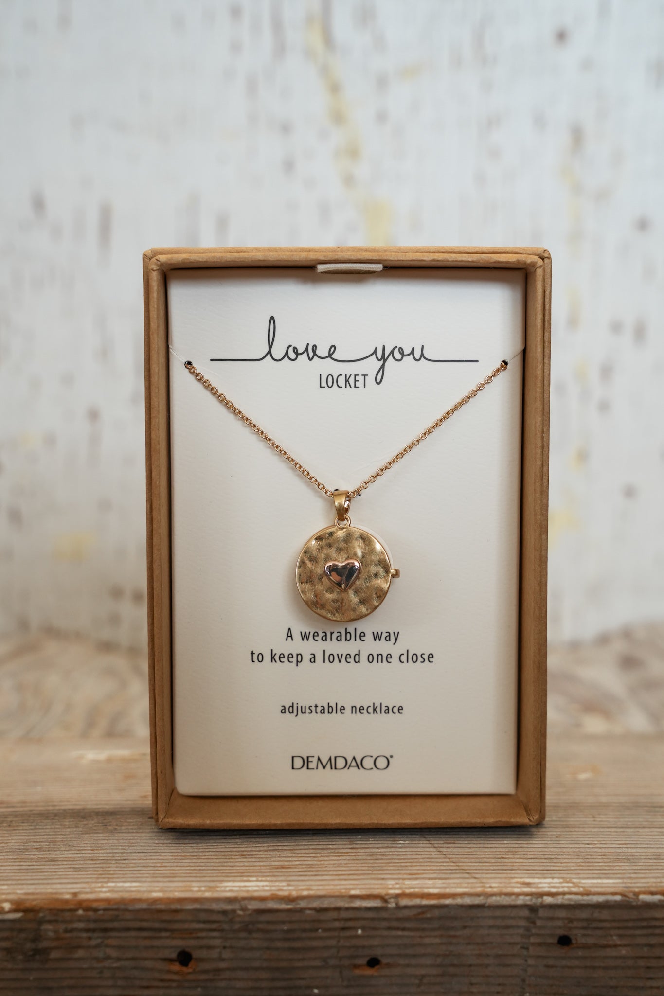 LOVE YOU LOCKET NECKLACE | GOLD