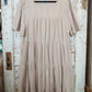 TIERED DRESS NATURAL | PLUS