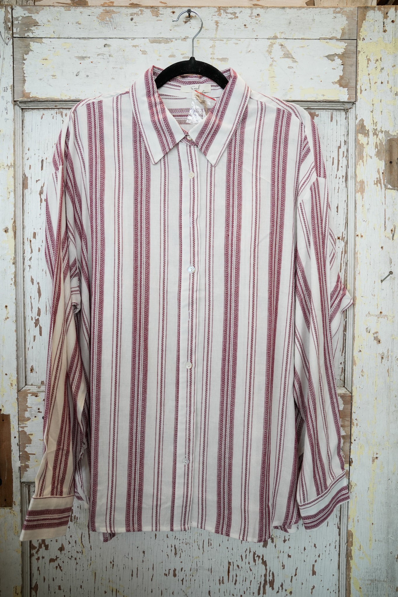 TOP WINE DYE STRIPES | PLUS