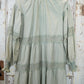 LONG SLEEVE MINERAL WASHED SAGE DRESS