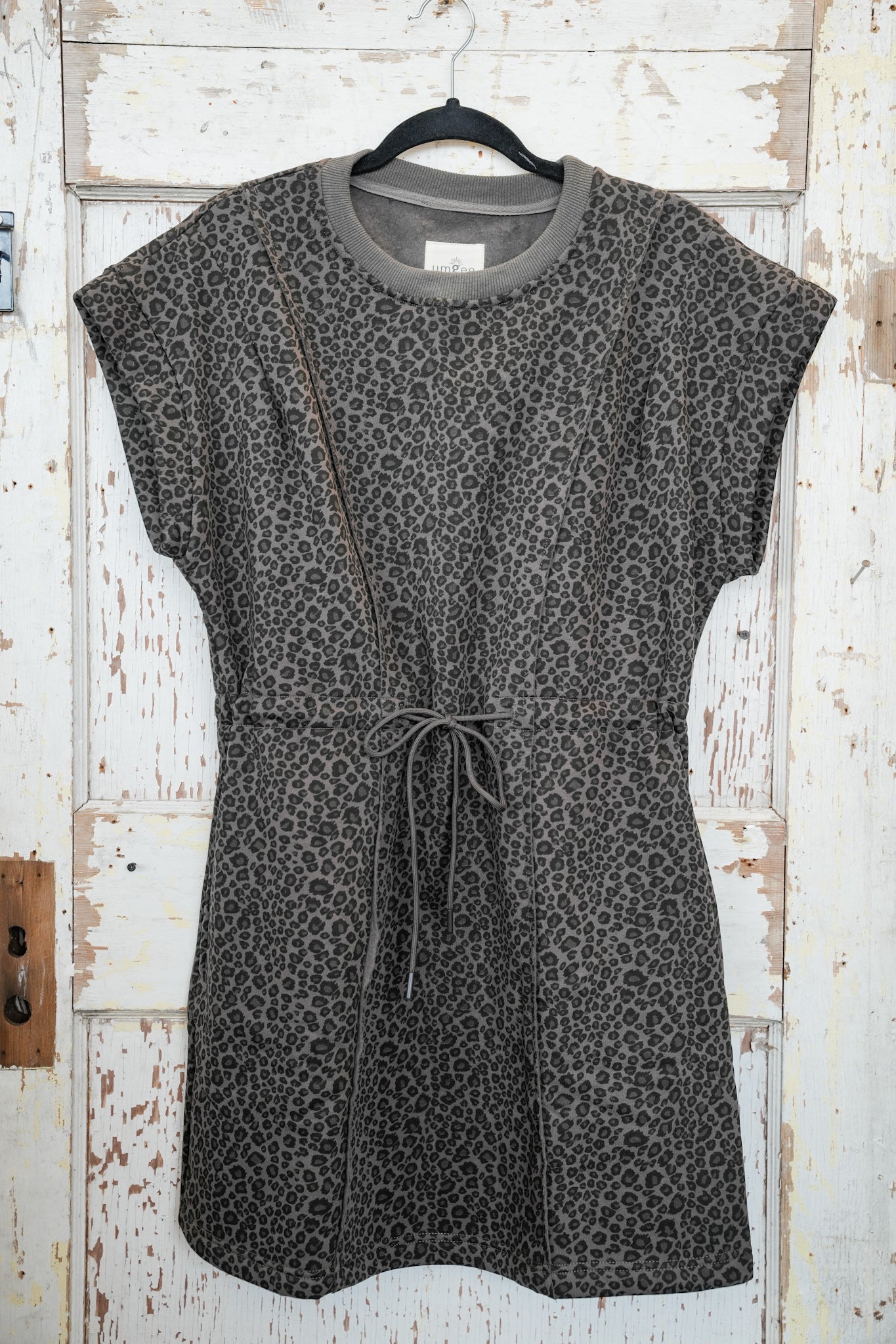 GREY ANIMAL PRINT DRESS