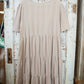 TIERED DRESS NATURAL | PLUS