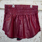 LEATHER SPORTY SKORT WINE